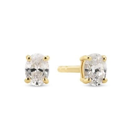 SIF JAKOBS ESSENZA OVALE EARRINGS SJ-E2744-CZ-YG
